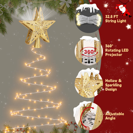 Christmas Tree Topper(Golden / Warm Light)