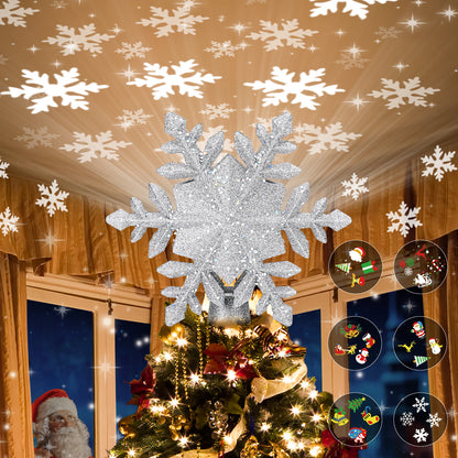 Christmas Tree Topper(Silver Snowflake)