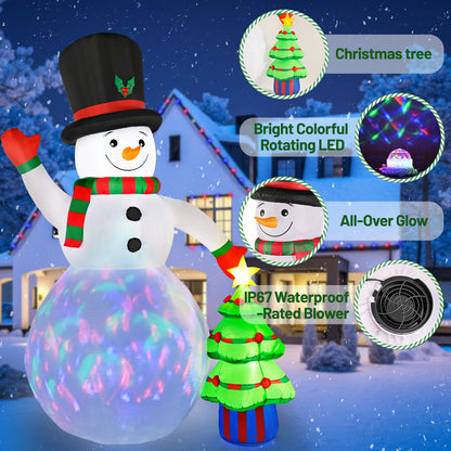 8FT Christmas Inflatables Snowman Outdoor Decorations