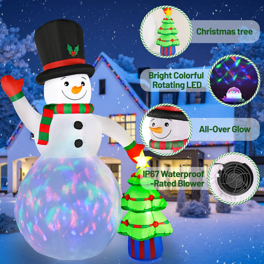 8FT Christmas Inflatables Snowman Outdoor Decorations