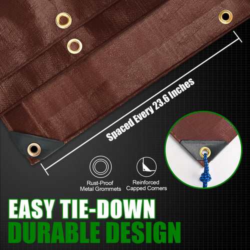12 Mil Heavy Duty Tarp (Brown)