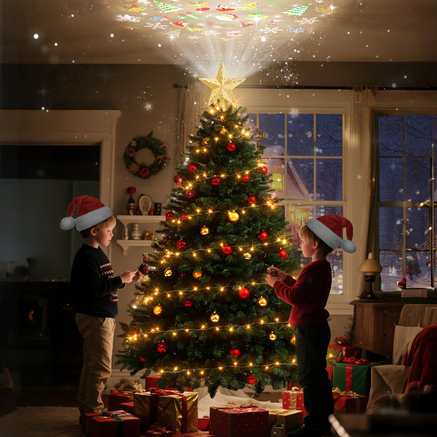Christmas Tree Topper（Golden / Warm Light）