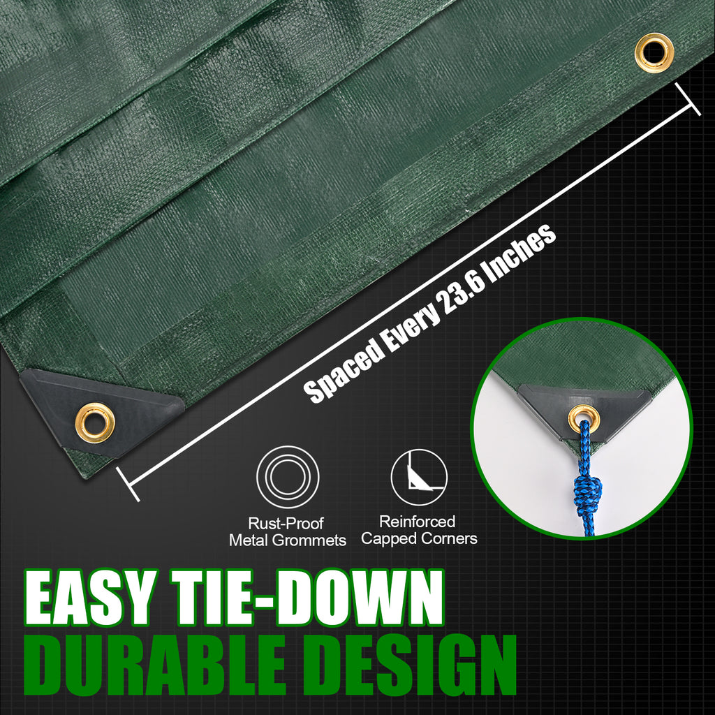 14 Mil Heavy Duty Tarp （Green)