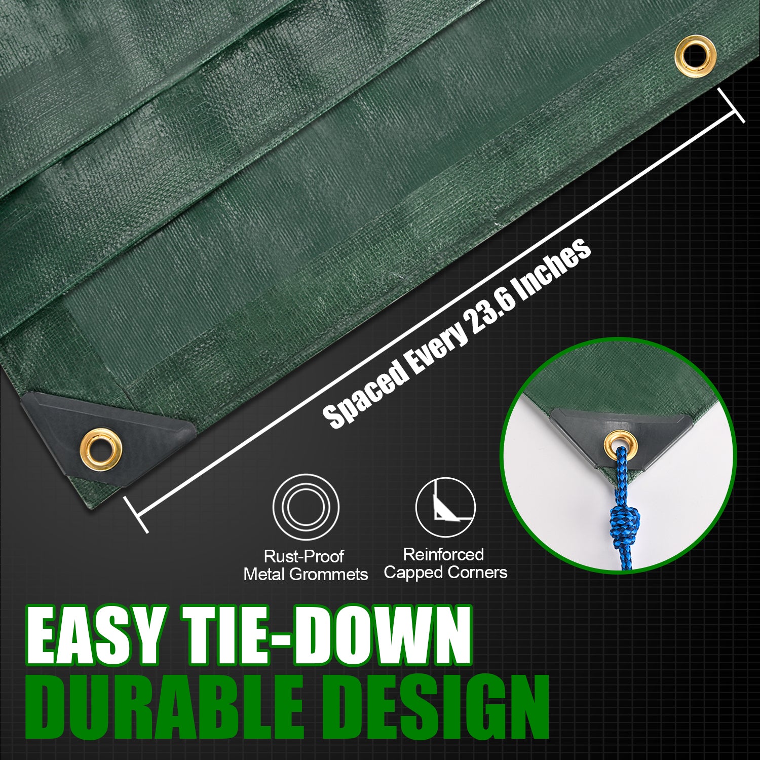 14 Mil Heavy Duty Tarp （Green)