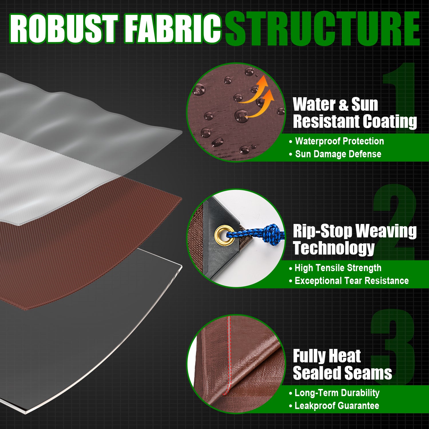 12 Mil Heavy Duty Tarp (Brown)
