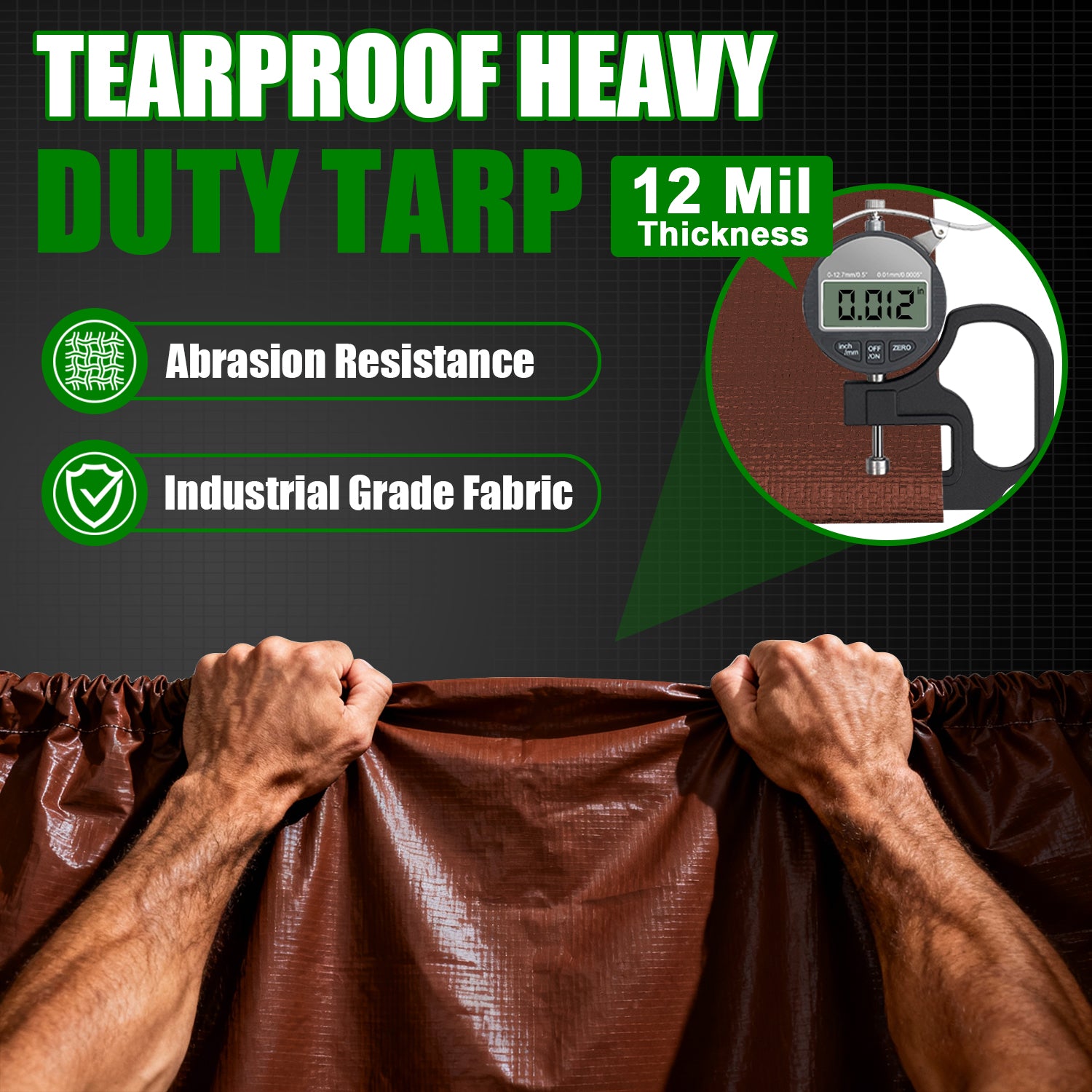 12 Mil Heavy Duty Tarp (Brown)