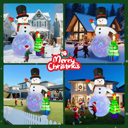 8FT Christmas Inflatables Snowman Outdoor Decorations