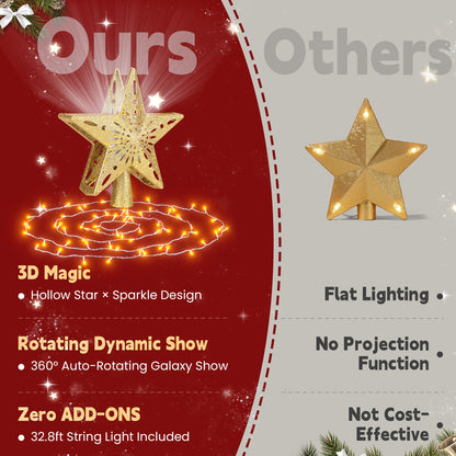 Christmas Tree Topper（Golden / Warm Light）