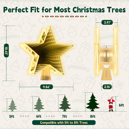 Christmas Tree Topper（3d Warm Light）