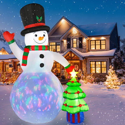8FT Christmas Inflatables Snowman Outdoor Decorations