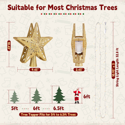 Christmas Tree Topper（Golden / Warm Light）