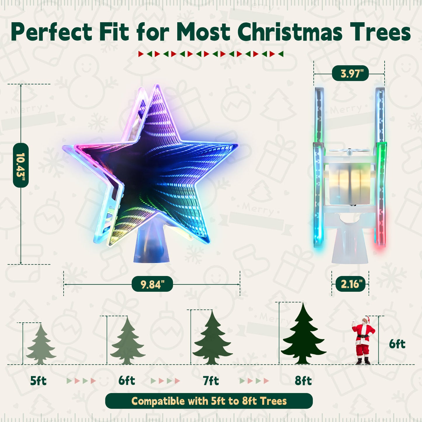 Christmas Tree Topper（3d Color Light）
