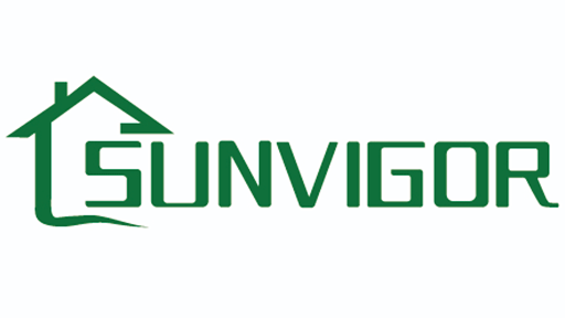 Green 'Sunvigor' logo with a house icon on a white background